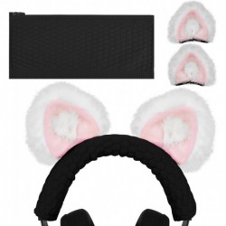 NOVA Knit Fabric Headband Cover + Cat Ears Attachment Compatible with Razer SteelSeries HyperX Sennh