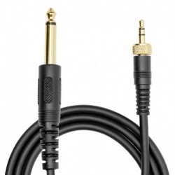 WGA-2 6.35mm Guitar Cord to 3.5mm Extension TRS Locking Male to Male Audio Cable - Perfect Speaker C