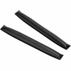 2Pcs Protein Leather Black Headband Cushion Compatible with Sennheiser HD25 Series HD25-1II HD25Plus