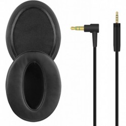 Replacement Earpads and Cable for Sennheiser HD4.50BT, HD4.50BTNC, HD4.40BT, HD4.30G, HD4.20S, HD458