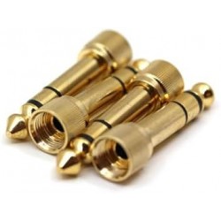 3.5mm to 1/4 Screw On Stereo Adapters for Headphones (4pc Studio Pack)