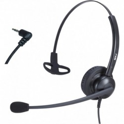 2.5mm Telephone Headset with Microphone Noise Cancelling - Wired Headphones for Call Center & Office