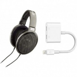 HD 650 Audiophile Open-Back Dynamic Headphones + Belkin Lightning Audio + Charge RockStar iPhone Ada