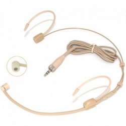 Headset Microphone Double Over Ear Earset Headworn Mic Condenser Cardioid Compatible with Sennheiser