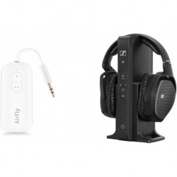 AirFly Duo | Bluetooth Wireless Transmitter & Sennheiser Consumer Audio RS 175 RF Wireless Headphone