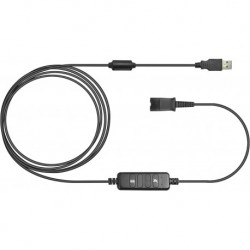 Headset USB QD Adapter Cable Compatible with Any Plantronics Quick Disconnect Headset to USB Plug wi