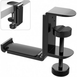 Headphone Hook Desk, Headphones Stand Under Table Foldable Headset Holder Clamp Hanger Mount, Built