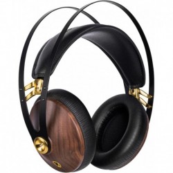 Meze 99 Classics Walnut Gold | Wired Wooden Closed-Back Headset for Audiophiles | Over-Ear Headphone