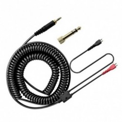 Black Coiled Cable Headphone Extra Cable for Sennheiser HD 25-sp HD 222 HD 224 HD 230 HD 250 HD 250