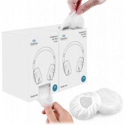 100 Pairs Disposable Headphone MRI Headset Covers with Dispenser Box, Stretchable Sanitary Ear Pads