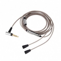 1pcs Silver Plated Audio Cable Mic in-Ear Headphone for Sennheiser for IE 80 for IE80S for IE8 IE8i