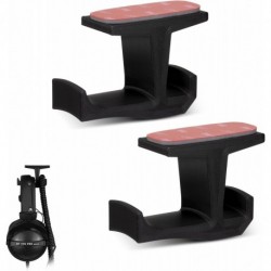 BigJ Under Desk Headphone Stand (2 Pack) Hanger Holder Mount for Headphones, Gaming Headsets, Mobile