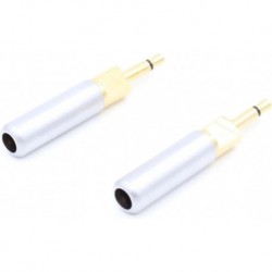 2 Pack Headphone Earphone Audio Adapter Cable Socket, Aluminum Alloy 2.5mm Headphone Socket for Senn