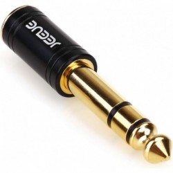 1/4" to 3.5mm Headphones Adapters, Upgrade 6.35mm(1/4") Male - 3.5mm Female Socket Stereo Pure Coppe