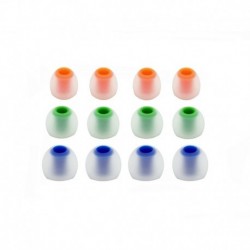 12pcs (NSY-TRSW) 4S / 4M / 4L Premium Silicone Eartips Adapters Compatible with Sennheiser (M2 IE) M