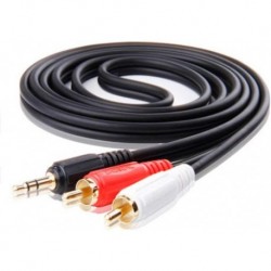 3.5mm to 2 RCA Audio Adapter Cable for Sennheiser Wireless Headphone Transmitter