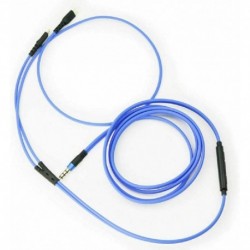 OFC Wire Blue Cable Volume Remote & Mic for Sennheiser HD25 HD 25-1 HD25-1 II HD25-13 HD25-C OFC Wir