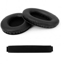 2X Softer Leather Foam Earpads + Headband Comfortable for Sennheiser HD 418 419 428 429 439 438 448