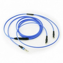 1.2M Blue Cable Volume Remote Replacement Wire for Sennheiser HD25 HD 25-1 HD25-1 II HD25-13 HD25-C