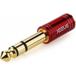 1/4" to 3.5mm Headphones Adapter, Upgrade 6.35mm Male - 3.5mm Female Socket Stereo Pure Copper Jack