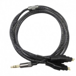 3.5mm Male Jack Black Auto Earphone Cable Replacement for Sennheiser HD414 HD430 HD650 HD600 HD580