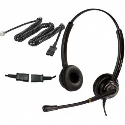 N/X KEMEILE Corded RJ9 Telephone Headset with Noise Cancelling Mic Compatible with Cisco IP Phones C