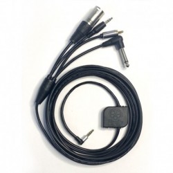 "Genius Audio Splitter Cable - Mic-Enabled Universal Analog Output for Smartphones, Tablets and lapt