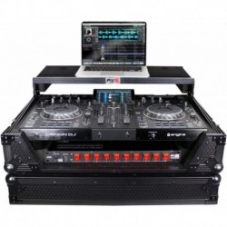 ProX XS-PRIME2 LTBL ATA Flight Case For Denon PRIME 2 DJ Controller with Laptop Shelf 1U Rack Space