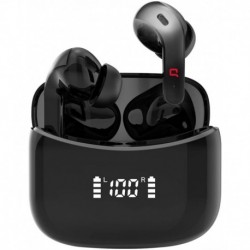 wirless Earbuds QBuds, Bluetooth with immersive Premium Sound, Touch Control, Long Distance (10 k),