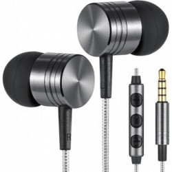 B650 Earphones Wired Headphones in Ear Noise Isolating Earbuds with Microphone and Volume Control Po