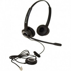 Zum RJ9 Dual Ear Headset with Noise Canceling Microphone for Desk Phones | Compatible with Desk Phon