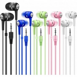 Factorymall Bulk Earbuds Headphones 10 Pack Multi Colored for School Classroom Students Kids Child T