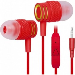 R2 Wired in-Ear Headphones with Mic for Panasonic Eluga Mark with Tangle-Free Cord, Noise Isolating