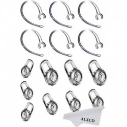 Earbud Gel & Ear Hook for Plantronics, ALXCD 9 Pcs (Small/Medium/Large) Clear Replacement Eargel & 6