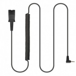 2.5mm to QD Adapter Cable for Plantronics Quick Disconnect Headsets Compatible with Panasonic Dect6.