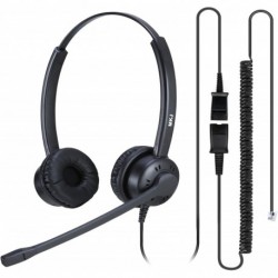 Headset for Cisco Phone, Telephone Headset with Microphone Corded RJ9, Wired Headphones with Noise C