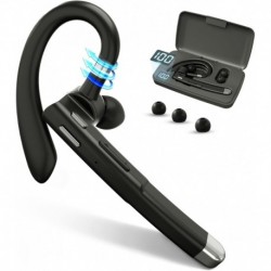 Bluetooth Headset,Wireless Bluetooth Earpiece with 500mAh Charging Case 80 Hours Talking Time，V5.1 H