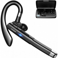 Bluetooth Headset One Ear Earphone Earpiece for Cell Phones Wireless Headset with Charging Case and