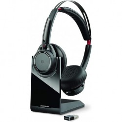 B825 Voyager Focus Bluetooth USB Headset - Featuring Active Noise Cancellation f/Mobile Professional