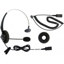 DailyHeadset RJ9 Phone Headset for Corded Home Telephones Office Analog Phones Aastra Avaya Polycom