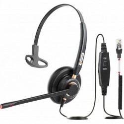 Cisco Phone Headset with Mic Noise Canceling Mute Switch Telephone Headset Compatible with Cisco IP