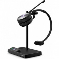 WH62 Wireless DECT Mono Headset Teams Certified, Wireless Headphones with Noise Canceling Microphone