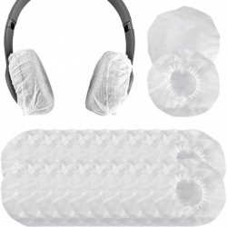 100 Pairs Disposable Headphone Ear Covers for On-Ear Headset Earcup, Stretchable Sanitary Ear Pads C