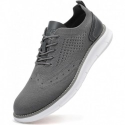 Men's Casual Dress Oxfords Shoes Breathable Knit Leisure Fashion Sneakers Lightweight Comfortable Wa