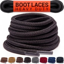 Round Boot Laces [1 Pair] Heavy Duty and Durable Shoelaces for Boots, Work Boots & Hiking Shoes