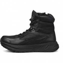 Tactical Research MAXX 6Z 6” Ultra-Cushioned Maximalist Black Tactical Boots for Men with Zipper - D