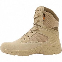 8 Men's Women's Military Tactical Work Boots Side Zipper Motorcycle Combat Swat Desert Boots Casual