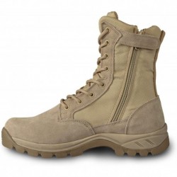 Men's Military Tactical Boots Lightweight Work Boots with YKK Side Zipper Outdoor Army Combat Boots