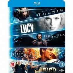 Blu ray 5-Movie Starter Pack: Lucy/Dracula Untold/47 Ronin/Immortals/R.I.P.D [Blu-ray] [2015] [Regio