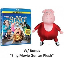 Illumination Presents "Sing" Movie Includes 3-Mini Movies + "Gunter Plush" [Blu-Ray] Matthew McConau